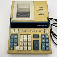 Victor 1280-4 Desktop Printing Calculator 12 Digit Adding Machine Vintage Office