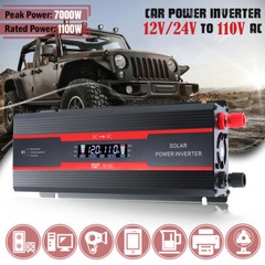 7000W Power Inverter DC 12V 24V To AC 110V 220V Pure Sine Wave Solar Converter