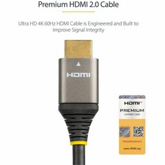 StarTech 20in [0.5m] Premium Certified HDMI 2.0 Cable (hdmmv50cm)