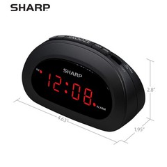 Small, Space-Saving Digital Alarm Clock – Compact Bedside Clock with Large Re…