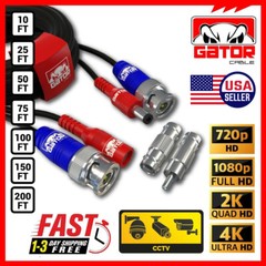 CCTV Cable Camera Security Surveillance BNC Extension Wire DC Power Video DVR HD