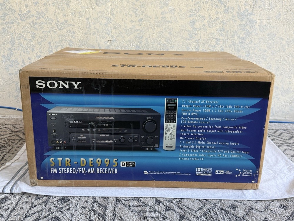 Sony STR-DE995 7.1 Ch Home Theater Receiver 110W DTS-ES Dolby Digital EX W/ BOX