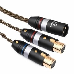 Hifi XLR To 2XLR Cable Occ Silver Plated High Quality XLR Splitter Y XLR Audio