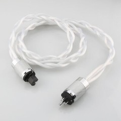 5N OCC US AC Audiophile Carbon Fiber Silver Rhodium Plated HiFi Power Cable NEW
