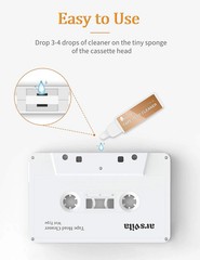 Cassette Head Cleaner Tape with Fluid Maintenance Kit – Easy to Use & Restore