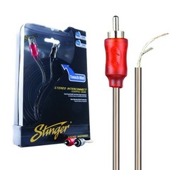 Stinger SI123 1000 Series 3′ RCA Shielded Coaxial Audio Cable 2-Channel