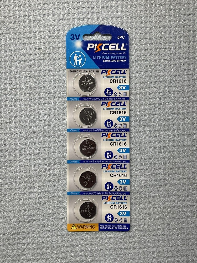 5 Pack CR1616 1616 PKCELL Lithium 3v Battery USA Free SHIP FRESH 2029