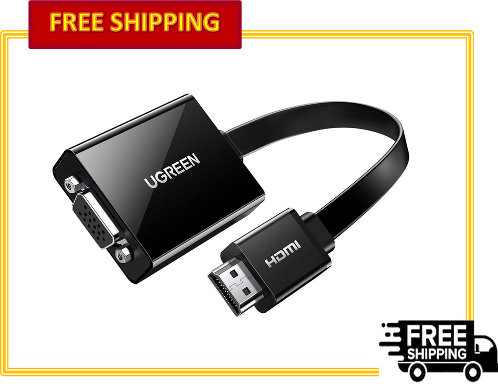 UGREEN Active HDMI Male to VGA Female Adapter with 3.5mm Audio Jack up to 1080P