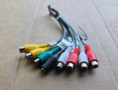 20 Pin Car Radio RCA Audio Replacement Harness with 8 Female RCA Connector