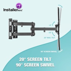 Installerparts 32-70 Tv Corner Mount Swivel/Tilt 20 Dual Extension Arm Heavy