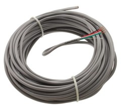50ft 4-Conductor 22-AWG Solid Copper Security Alarm CMR FT4 Bulk Wire, Gray