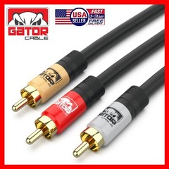 2-Pack 3-RCA Composite Cable Red White Yellow Stereo Audio Video AV TV VCR DVD