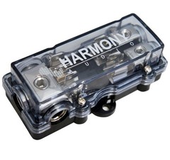 Harmony Audio HA-AGUFD2 Car 2-Way AGU Fused Distribution Block & 60 Amp Fuses