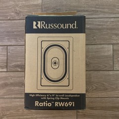 Russound RW691 6×9” pair In-wall Loudspeakers – White – Spring Clip Mounts