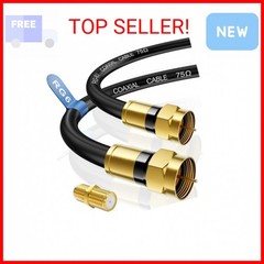Nixsto RG6 Coaxial Cable, 3FT 6FT 10FT 15FT 25FT 50FT 100FT Coax Cable Cord with