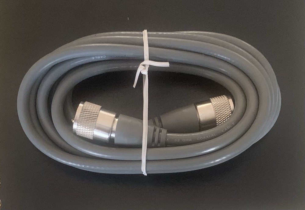 New Gray 9 ft RG-8X Coax Coaxial Ham CB Radio Antenna Cable