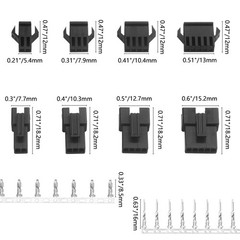 560 PCS 2.5mm Pitch 2/3/4/5 Pin Male Female Plug Housing Connector Kit