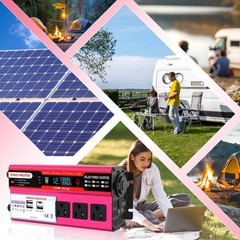Pure Sine Wave Solar Converter Car Power Inverter DC 12V To AC 110V Type-C 5000W