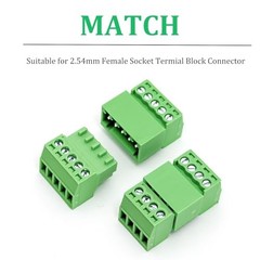 5 PCS 8 Pin 2.54mm Pitch Screw Terminal Block Connector 8 Pin Male Plug-5 PCS