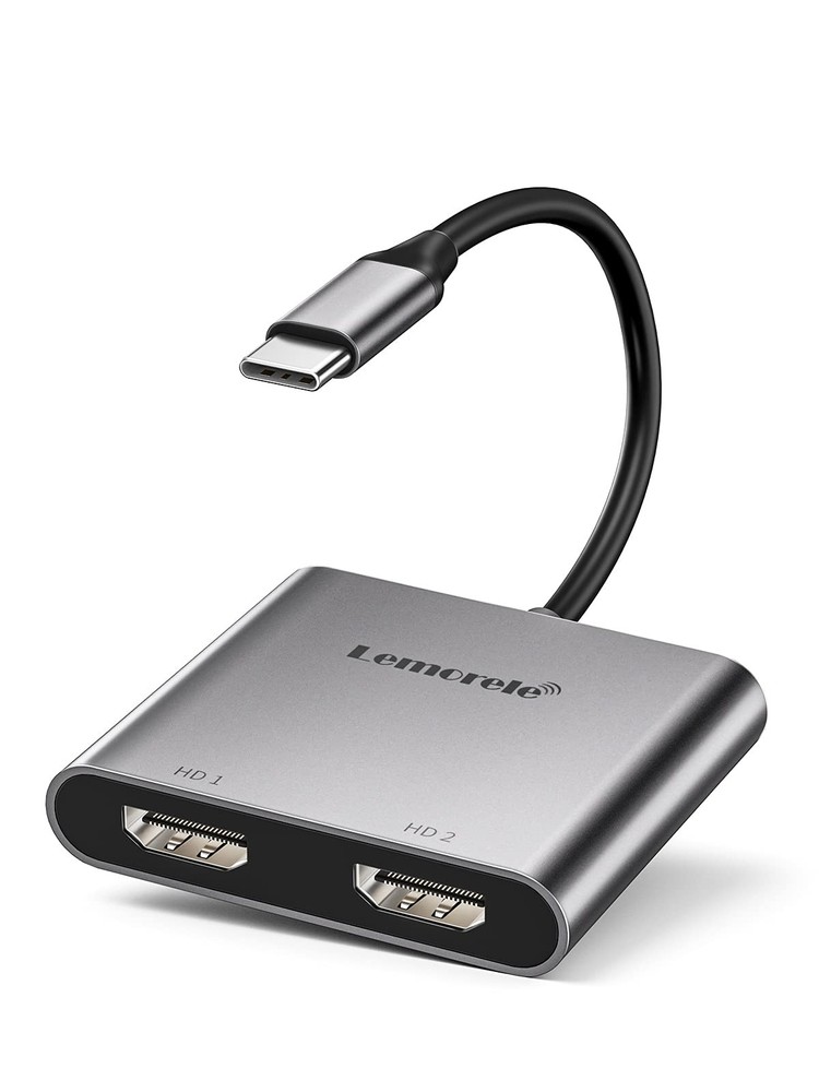 USB C to Dual HDMI Adapter 4K60Hz Dual 4K30Hz Type C Laptops