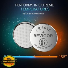 BEVIGOR 2016 Battery Compatible with AirTag CR2016 Lithium 3V Coin Battery fo…