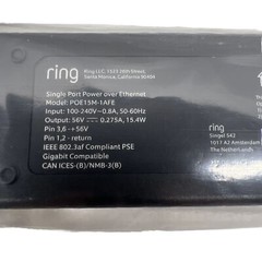 Ring POE15M-1AFE 56V 0.275A 15.4W PoE Injector Adapter 802.3af Compliant NEW