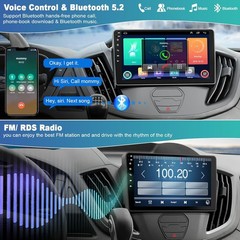 4+64G Android 13 Car Radio for Ford 2013-2019 Transit, 9 Inch IPS Touch Screen
