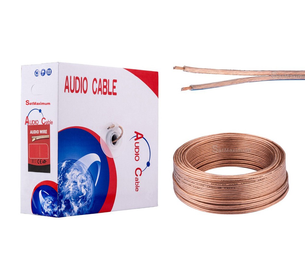 Speaker Wire 12/2 14/2 16/2 AWG Clear Audio Cable Transparent for Car Home Lot