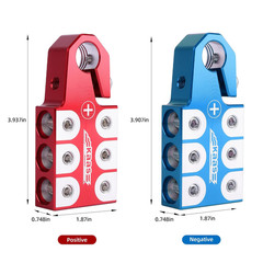 Kaas 6-Way Lead Acid Battery Terminal Connector, Colored Anode (Red/Blue) Set, f