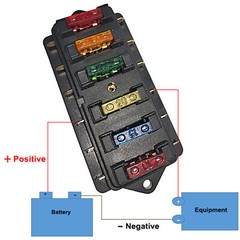 6 / 12 Way 12V 24V Auto Car Power Distribution Blade Fuse Holder Box Block Panel