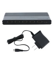 Blackweb 4K 4-Way HDMI Splitter (1 In / 4 Out). New