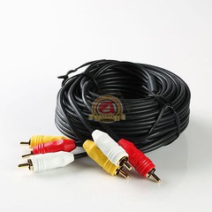 18ft 3 RCA composite av audio video cable gold plated ( L + R + V ) male m/m