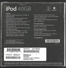 APPLE iPod-2003-3rd Generation-M9245LL/A-Factory Sealed-BRAND NEW