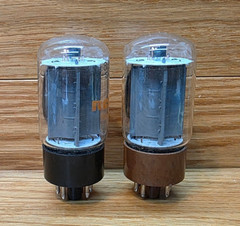 2- RCA 5881 6L6 Vacuum Tubes Tested Gray Plate