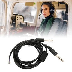 Aviation Headset Replacement Cable 6.6ft Dual GA Plug For David Clark/AVCOMM