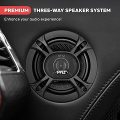 Pyle 3-Way Universal Car Stereo Speakers-300W 6.5” Triaxial Loud Pro Audio