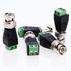 DC Power Connector 2.1 x 5.5mm BNC RCA Male /Female CCTV Video Balun Adapter LOT