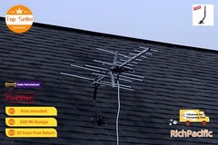 Long Range Yagi HDTV Antenna Outdoor 250 Mile UHF VHF FM Signal Booster