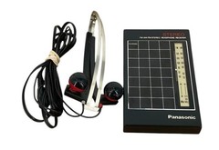 Vintage Panasonic RF-14 Black Portable Radio FM-AM Stereo Headphones Receiver