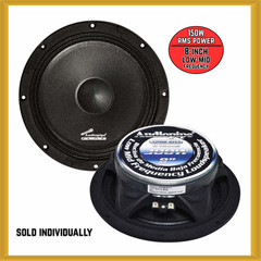 Audiopipe 8″ Shallow Mount 150W RMS Power 8 Ohms Low-Mid Frequency Car Speaker