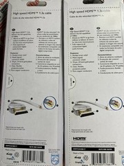 2 New Philips HDMI 6ft High Speed Cables w/ 24K Gold Plated Pins 1.3a Cable