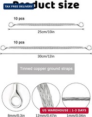 20 Pcs Ground Straps Automotive, 10/12 Inch Engine Universal Ground Strap Kit, B