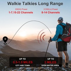 Long Range Walkie Talkies Retevis RT22 Two Way Radios Vox For Hospital/School