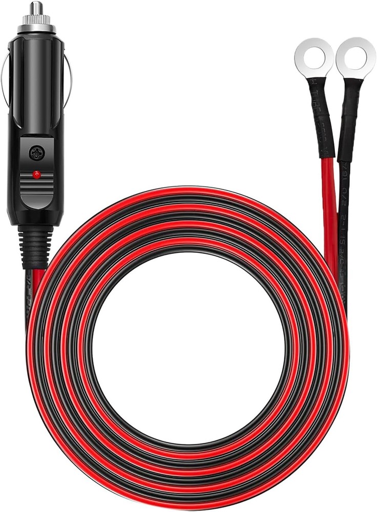 3ft/6ft UL Listed 12V/24V 15A Male to Male Cigarette Lighter Plug, Heavy Duty Ca