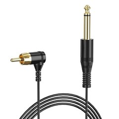 Tattoo Clip Cable Ancable 6-Feet Gold-plated 90 Degree RCA to 6.35mm Connector