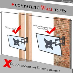 Full Motion Articulating TV Wall Mount for 12″-42″ LED/LCD TV Monitor Adjustable