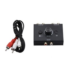 1 In 2 Out/2 In 1 Out RCA Stereo Audio Switch Stereo Audio Bi-Directional Switch
