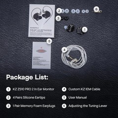 KZ ZS10 PRO 2 in Ear Monitor Headphones, 4-Level Tuning Switch, 1DD+4BA 🔥New🔥