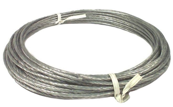 100′ of 6/20 Plastic Coated Guy Wire for Antenna Mast – 20 Gauge – Down Guy
