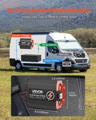 VEVOR 12V 40A DC to DC Charger Battery Charger 500W for Lead-Acid and Lithium